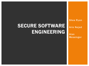 Secure Design Patterns - Engineering and Computer Science