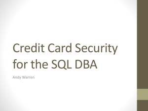 Storing Credit Cards in SQL Server