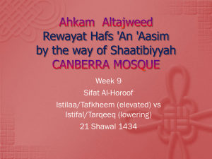 Ahkam-Altajweed.Week
