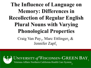 The Influence of Language on Memory: Differences in Recollection
