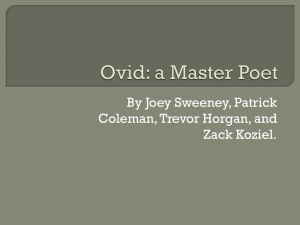 Ovid, a Master Poet - LatinaTertiaQuarta