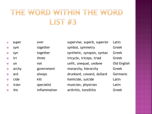 The Word Within the Word List #3