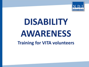 Disability Awareness Training for VITA Volunteers