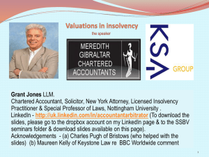 Insolvency Valuations