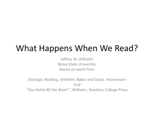 What Happens When We Read? - BSWP Service Learning and Inquiry