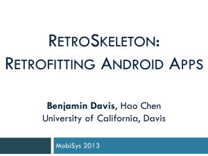 RetroSkeleton: Retrofitting Android Apps
