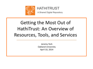 HathiTrust: Putting Research in Context