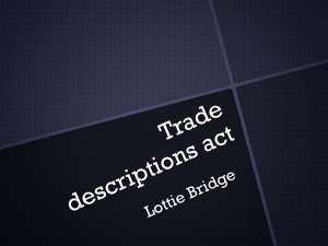 Trade descriptions act