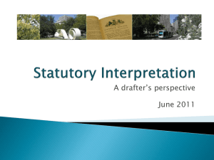 Statutory Interpretation for Government presentation