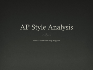 AP Style Analysis Unit 1 Tone_Attitude