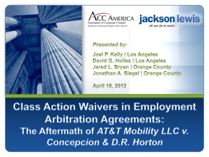Class Action Waivers in Employment Arbitration Agreements