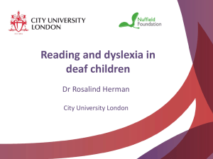 Reading and deaf children