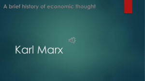 A brief history of economic thought : Karl Marx