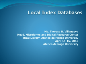 Local Indexing Databases - PLAI