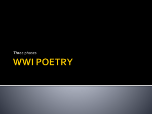 WWI POETRY