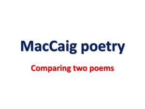 Maccaig – similarities essay notes for HR12F and BC