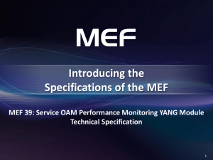 MEF 39 - Service OAM Performance Monitoring YANG Modules Technical