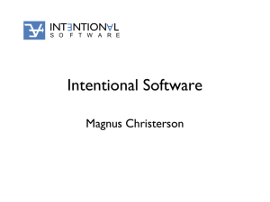 Knowledge - Intentional Software