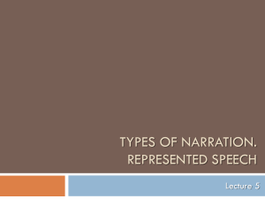 Represented speech and its types