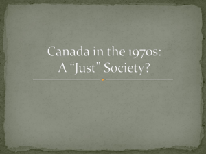 Canada in the 1970s: A *Just* Society?