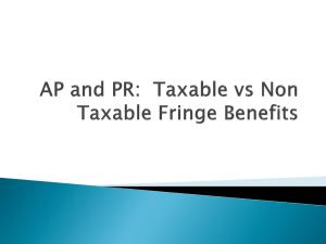 AP: Taxable vs Non Taxable Fringe Benefits