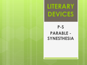 Parable - Synesthesia - Crestwood Local Schools
