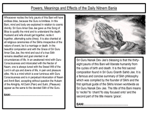 Powers, Meanings and Effects of the Daily Nitnem