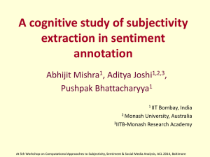 A cognitive study of subjectivity extraction in sentiment annotation