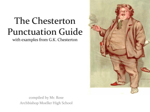 The Chesterton Punctuation Guide with examples from G.K.