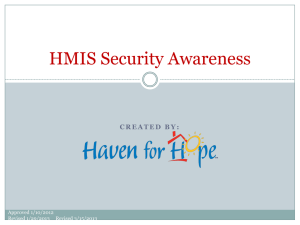 Homeless Management Information System (HMIS)