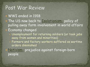 Post War Review