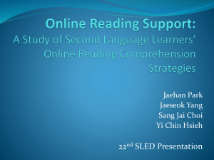 Online Reading Support: A Study of Second Language Learners