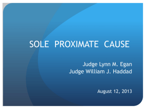 SOLE PROXIMATE CAUSE - Circuit Court of Cook County
