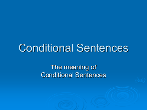 Conditional Sentences