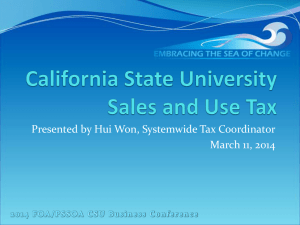 CSU Sales and Use Tax