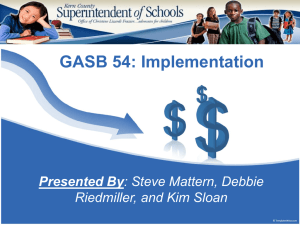 GASB 54 Powerpont Presentation - Kern County Superintendent of