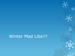 Winter Mad Libs!!!