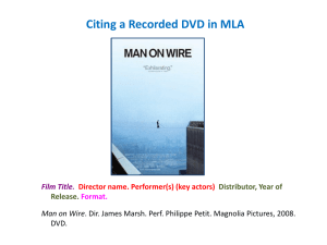 Citing Films in MLA - Ooops!
