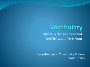 Vocabulary - Pasco-Hernando State College Writing Center