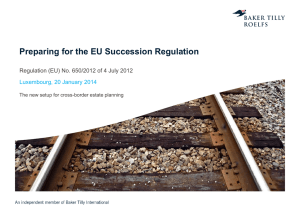 Preparing for the EU Succession Regulation
