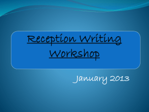 Reception Writing Workshop presentation 2013