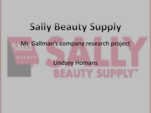 Sally Beauty Supply - Mr. Gallman`s Class