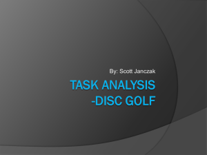 Task Analysis - Disc Golf