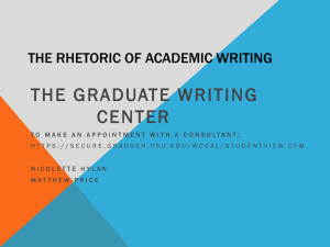 The Rhetoric of Academic Writing-
