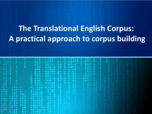 The Translational English Corpus: A practical