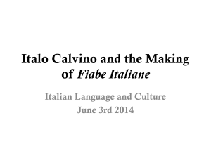 Lecture for Italo Calvino