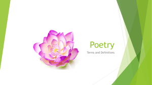 Poetic Devices PPT. - Language Arts with Miss Weber