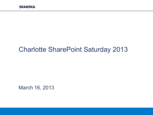 SharePoint Saturday 2013 - Steve Lineberry