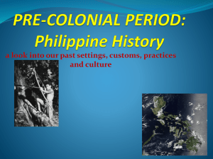 PRE-COLONIAL PERIOD: Philippine History