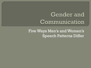 Gender and Communication